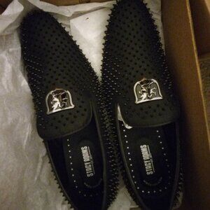 Stacy Adams black spiked dress shoes, Stacy Adams black dress hat